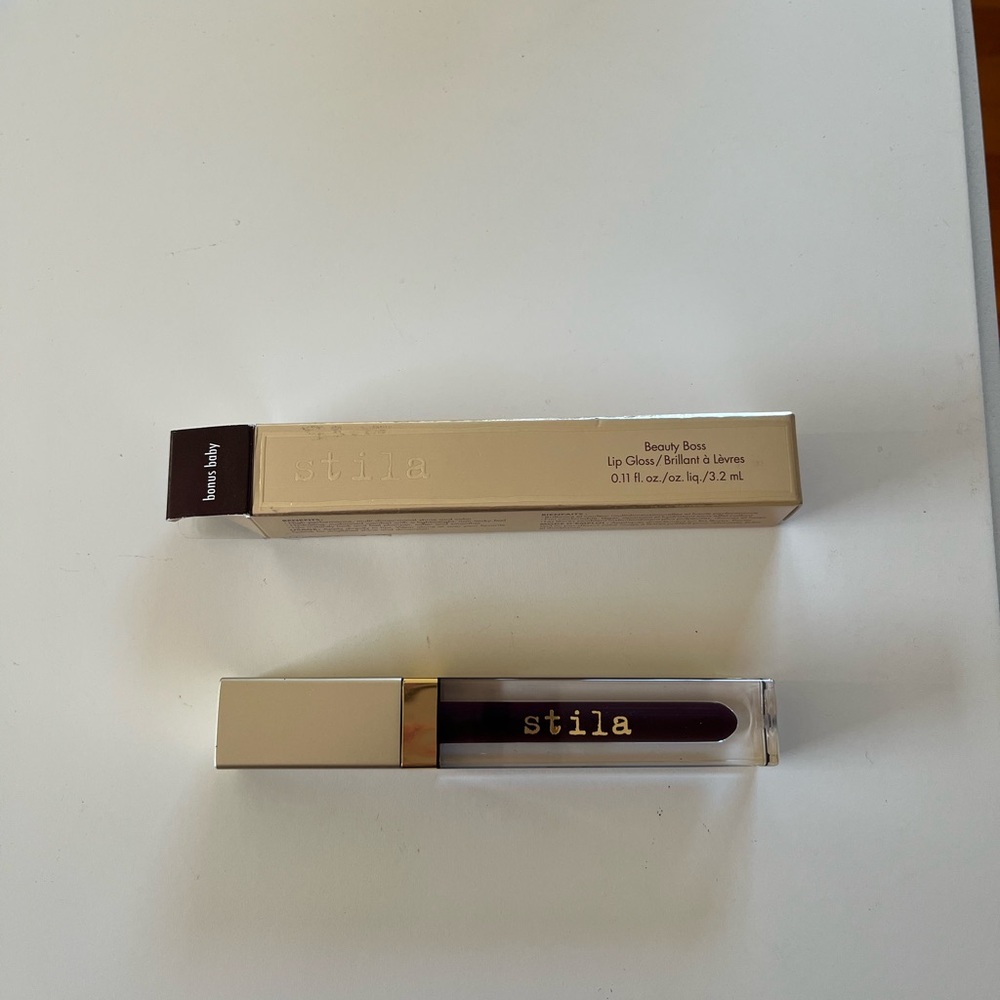 New Stila Beauty Boss Lip Gloss Shade bonus baby